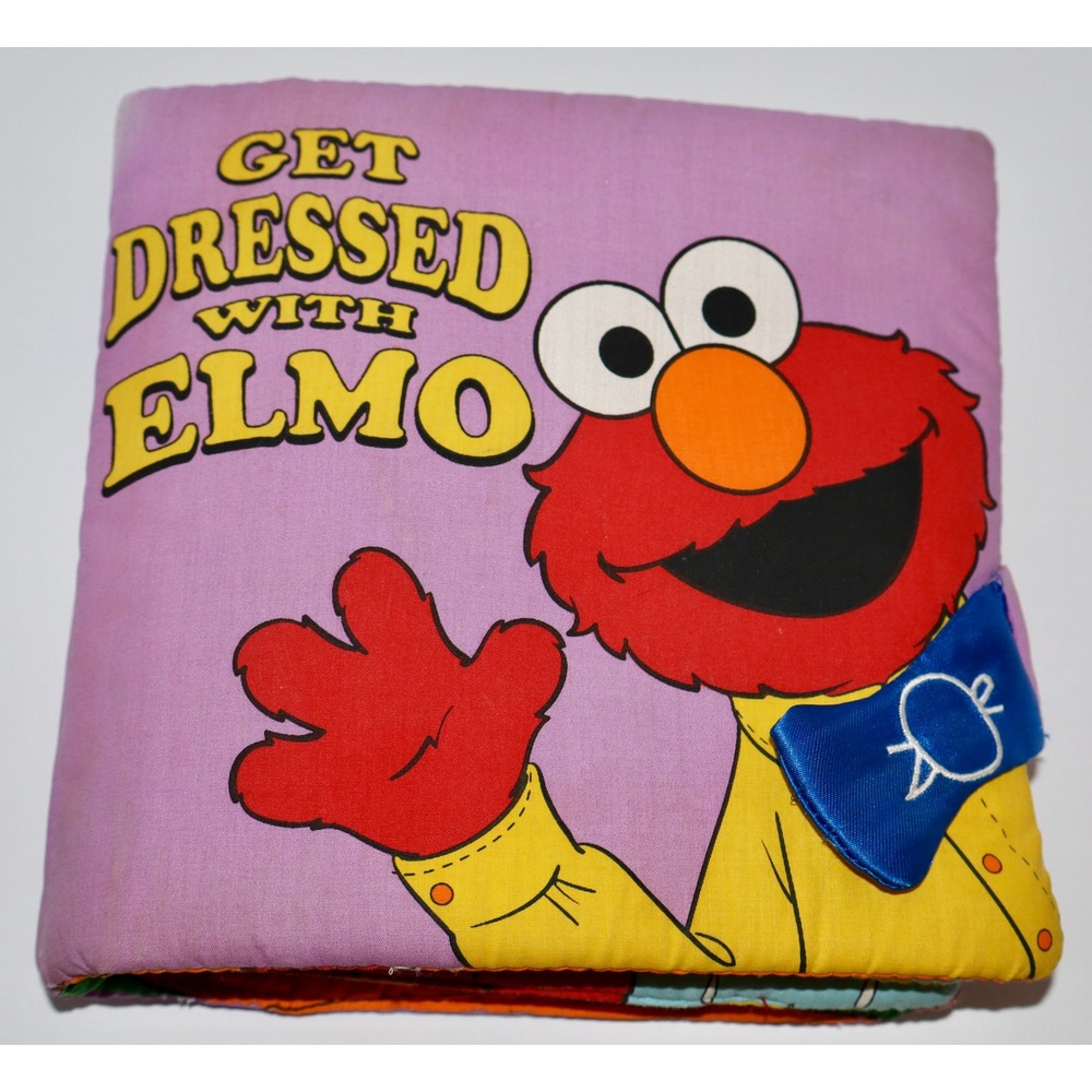 Vintage 2000 Sesame Street Get Dressed with Elmo Soft Play Cloth Activity Book